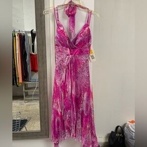 Sue Wong Vibrant Pink Maxi Dress
